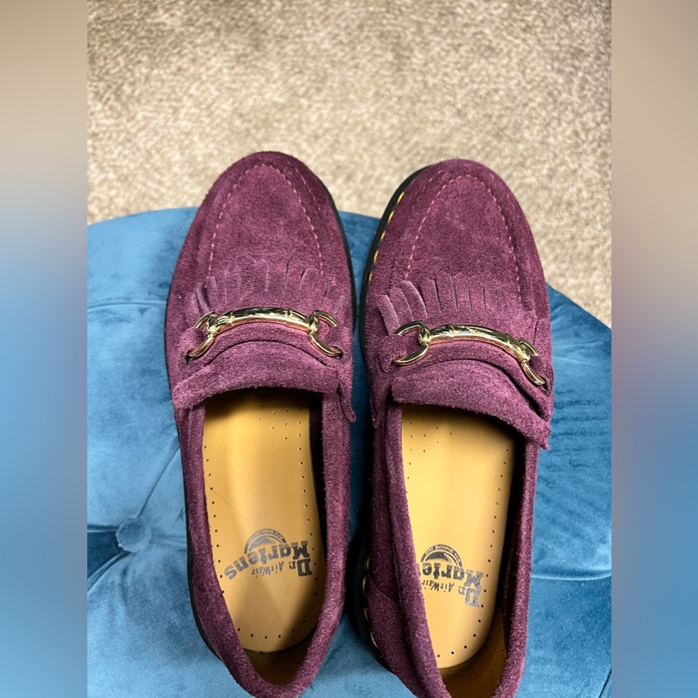Dr. Marten’s Adrian Snaffle Loafers Plum Suede